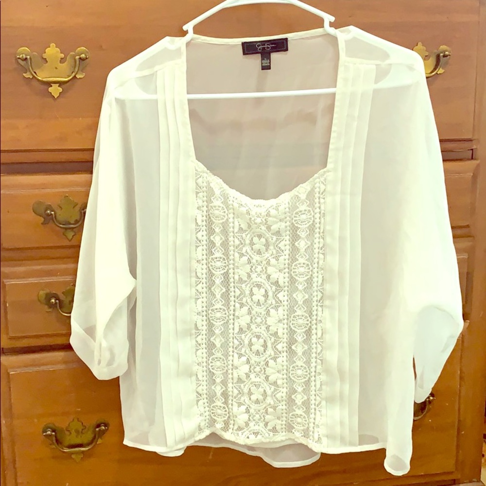 Sheer White Blouse